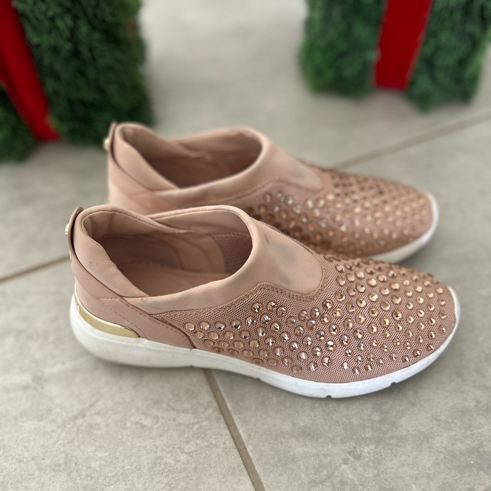 Michael Kors “used” good condition Ace Pink Rhinestone studded ladies sneakers